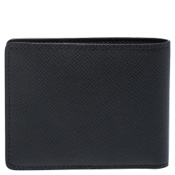 Pre Owned Louis Vuitton Black Taiga Leather Slender Bifold Wallet