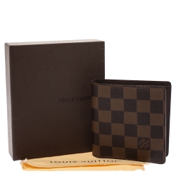 Louis Vuitton Brown Damier Canvas Bifold Wallet 