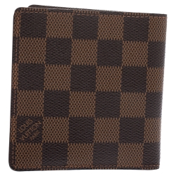 Louis Vuitton Brown Damier Canvas Bifold Wallet 