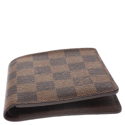 Louis Vuitton Brown Damier Canvas Bifold Wallet 