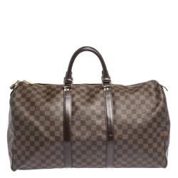 Louis Vuitton Damier Ebene Canvas Keepall Bandouliere 50
