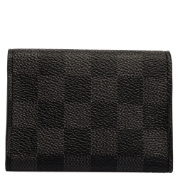 مملوكة مسبقًا Louis Vuitton Damier Graphite Canvas Enveloppe Carte de Visite Card Holder 