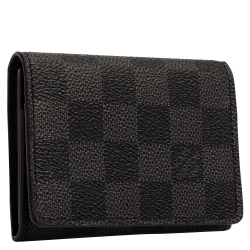 مملوكة مسبقًا Louis Vuitton Damier Graphite Canvas Enveloppe Carte de Visite Card Holder 