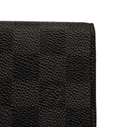مملوكة مسبقًا Louis Vuitton Damier Graphite Canvas Enveloppe Carte de Visite Card Holder 