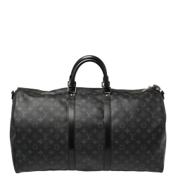 Louis Vuitton Keepall Bandouliere 55 Supreme Black Epi Weekend Travel Duffle  Bag