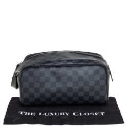 Pre Owned Louis Vuitton Damier Graphite Toilet Dopp Kit Pouch