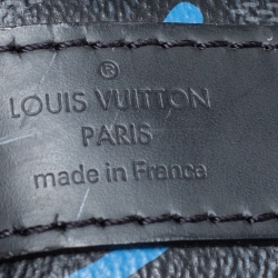 Pre Owned Louis Vuitton Damier Graphite Canvas Christopher Nemeth Blue Rope Keepall Bandouliere 55
