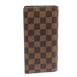 Pre Owned محفظة لوي فيتون برازا كانفاس دامييه إيبين