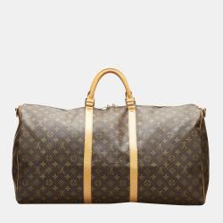 Pre Owned Louis Vuitton Brown Monogram Keepall Bandouliere 60