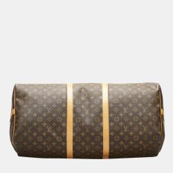 Pre Owned Louis Vuitton Brown Monogram Keepall Bandouliere 60