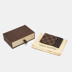 Louis Vuitton Damier Ebene Canvas Pince Card Holder 