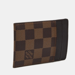 Louis Vuitton Damier Ebene Canvas Pince Card Holder 