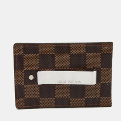 Louis Vuitton Damier Ebene Canvas Pince Card Holder 