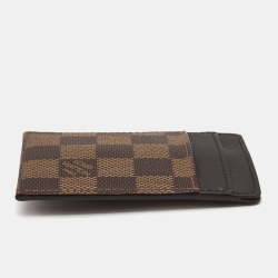 Louis Vuitton Damier Ebene Canvas Pince Card Holder 