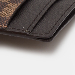 Louis Vuitton Damier Ebene Canvas Pince Card Holder 