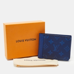Louis Vuitton Cobalt Monogram Canvas and Taiga Leather Multiple Wallet