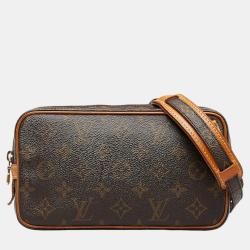 Louis Vuitton Brown Canvas Monogram Pochette Marly Bandouliere Shoulder Bag