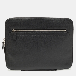 Pre Owned Louis Vuitton Ardoise Taiga Leather Vladimir Business Portfolio