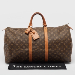Louis Vuitton Monogram Canvas Keepall 55 Bag