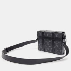 Louis Vuitton Black Monogram Canvas Trunk Messenger Bag