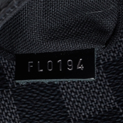 Pre Owned Louis Vuitton Damier Ebene Graphite Canvas District PM Bag