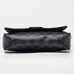Pre Owned Louis Vuitton Damier Ebene Graphite Canvas District PM Bag
