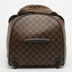 Pre Owned Louis Vuitton Damier Ebene Canvas Neo Eole 65 Rolling Duffle Bag