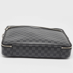 Pre Owned Louis Vuitton Damier Graphite Canvas Steeve Briefcase Bag