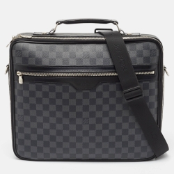 Pre Owned Louis Vuitton Damier Graphite Canvas Steeve Briefcase Bag