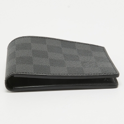 Pre Owned Louis Vuitton Damier Graphite Slender Wallet