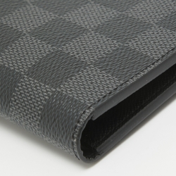 Pre Owned Louis Vuitton Damier Graphite Slender Wallet