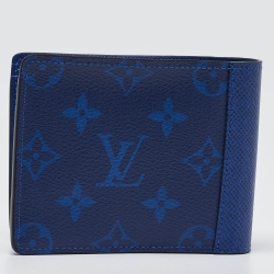 Louis Vuitton Cobalt Monogram Canvas and Taiga Leather Multiple Wallet