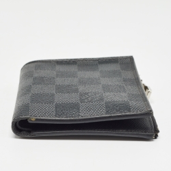 Pre Owned Louis Vuitton Damier Graphite Canvas Bifold Zip Wallet
