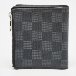 Pre Owned Louis Vuitton Damier Graphite Canvas Bifold Zip Wallet