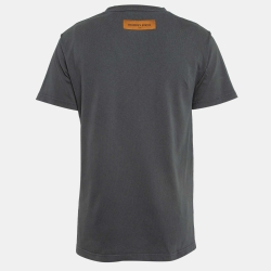 Louis Vuitton Grey Cotton Crew Neck T-Shirt S