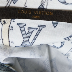 Louis Vuitton White Safari Monogram Print Cotton Crew Neck T-Shirt L