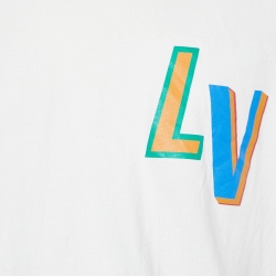 Louis Vuitton X NBA Ivory Logo Print Cotton Crew Neck T-Shirt XL