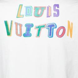 Louis Vuitton X NBA Ivory Logo Print Cotton Crew Neck T-Shirt XL