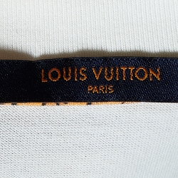Pre Owned Louis Vuitton White Printed Cotton Knit Crew Neck T-Shirt L
