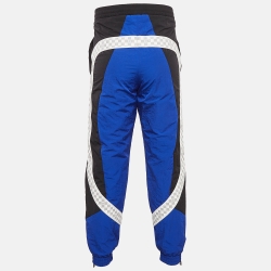 Louis Vuitton Blue Virgil Abloh Technical Nylon Damier Trackpants M