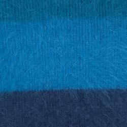 مملوكة مسبقًا سويتر لوي فيتون فازي شعر أنغورا مخطط أزرق L