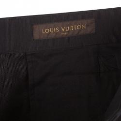 مملوكة مسبقًا بنطلون لوي فيتون قصة مغايرة قطن كحلي 3XL