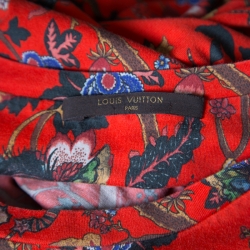 Pre Owned تي شيرت لوي فيتون قطن ديمونيك مطبوع M