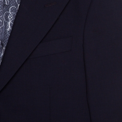 Louis Vuitton Uniforms Navy Blue Wool Slim Blazer XS