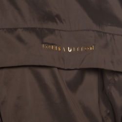 Pre Owned Louis Vuitton Brown Damier Reversible and Convertible Hooded Bomber Jacket XL
