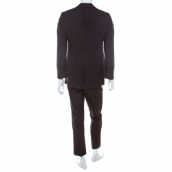 Louis Vuitton Black Wool Tailored Suit S 