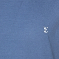 مملوكة مسبقًا  تي شيرت لوي فيتون قطن أزرق أرجواني XL