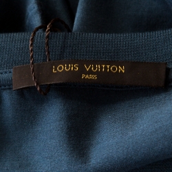 Pre Owned Louis Vuitton Teal Blue Cotton T Shirt XL 