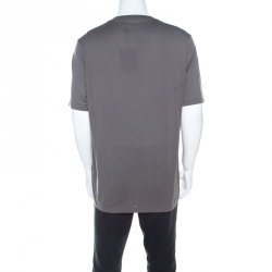 Louis Vuitton Grey Printed Cotton T Shirt XXL 
