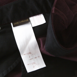 Louis Vuitton Burgundy Corduroy Slim Fit Pants L